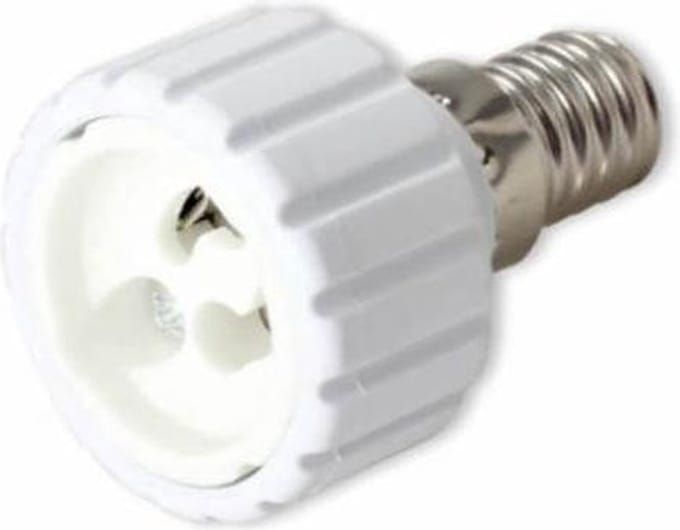 Omvormer Converter Verloopfitting - E14 naar GU10 - Wit