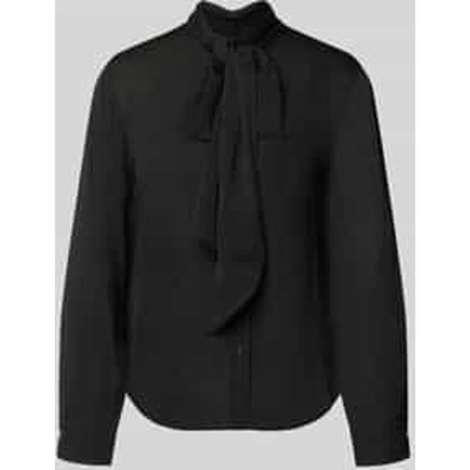 Loose fit blouse met lange mouwen van pure viscose, model 'EKARMA'