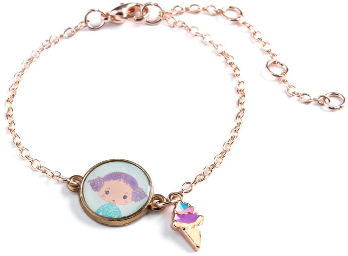 Djeco armband tinyly Tutti - kindersieraad met medaillon.