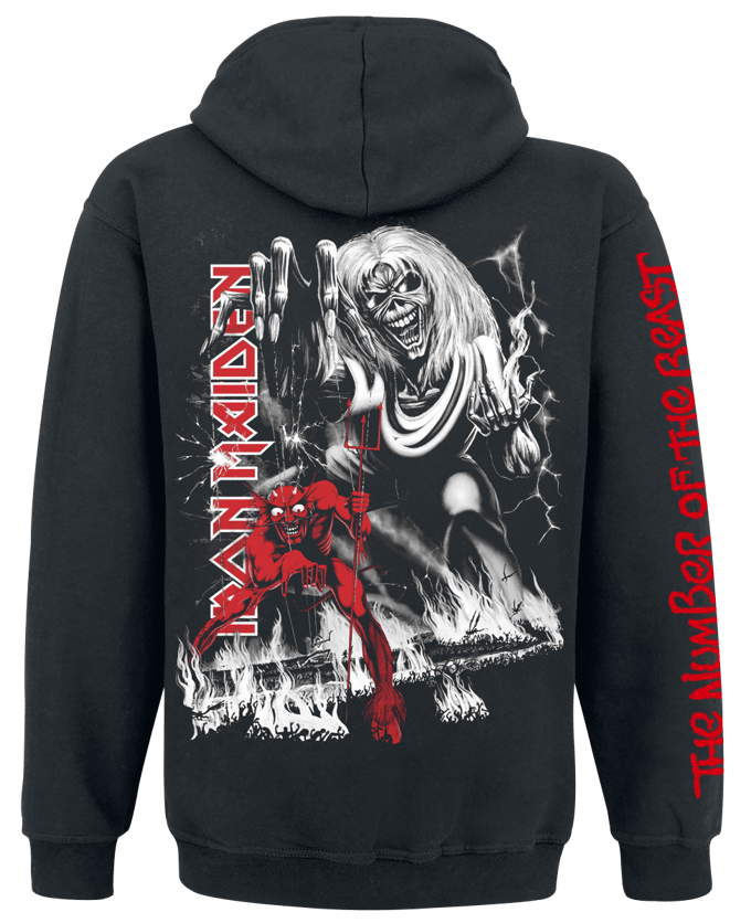 Iron Maiden Vest met capuchon - NOTB - S tot XXL - voor  - zwart