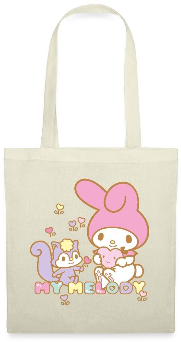 My Melody Plukt Hartbloemen Met Risu Tas Van Stof Schoudertas