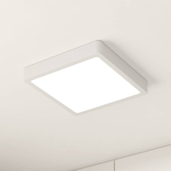 EGLO LED plafondlamp Fueva 5 IP44 3000K wit 21x21cm