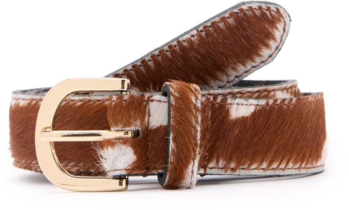 Manfield - Dames - Bambi print riem - Maat 075
