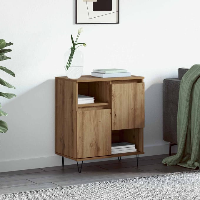 vidaXL - Dressoir - Artisan - Eiken - 60 - x - 35 - x - 70 - cm