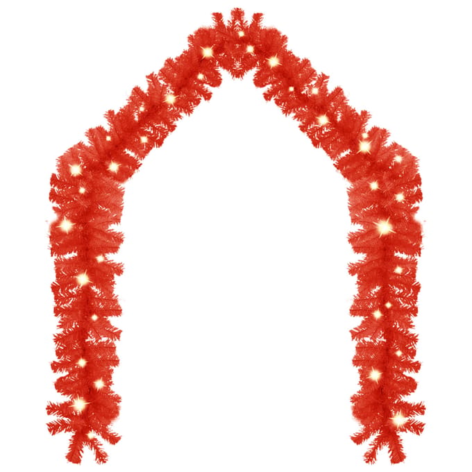 vidaXL - Kerstslinger - met - LED-lampjes - 5 - m - rood