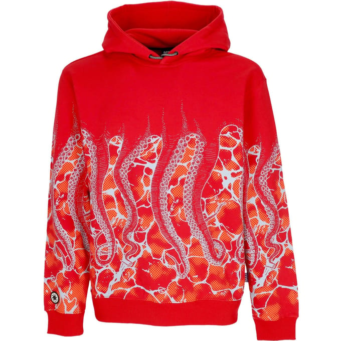 Lichtgewicht herensweatshirt met capuchon Marble Hoodie rood