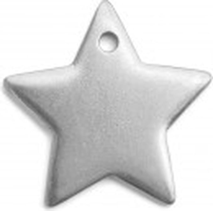Tinnen Hangers, Ster, 24 mm, ImpressArt