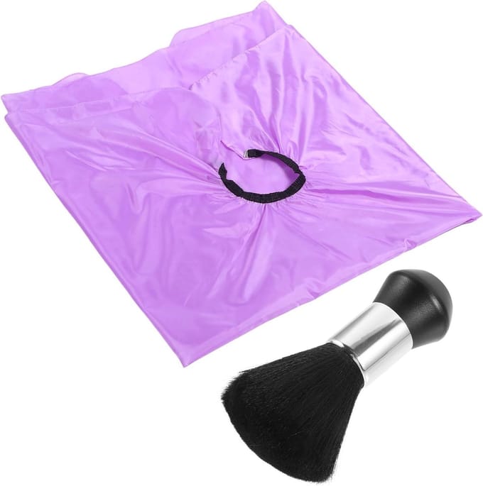 Kapperscape Set - Haar Knippen Cape - Professioneel Knippen - Verstelbare Halslijn - 156 x 143 cm - Violet