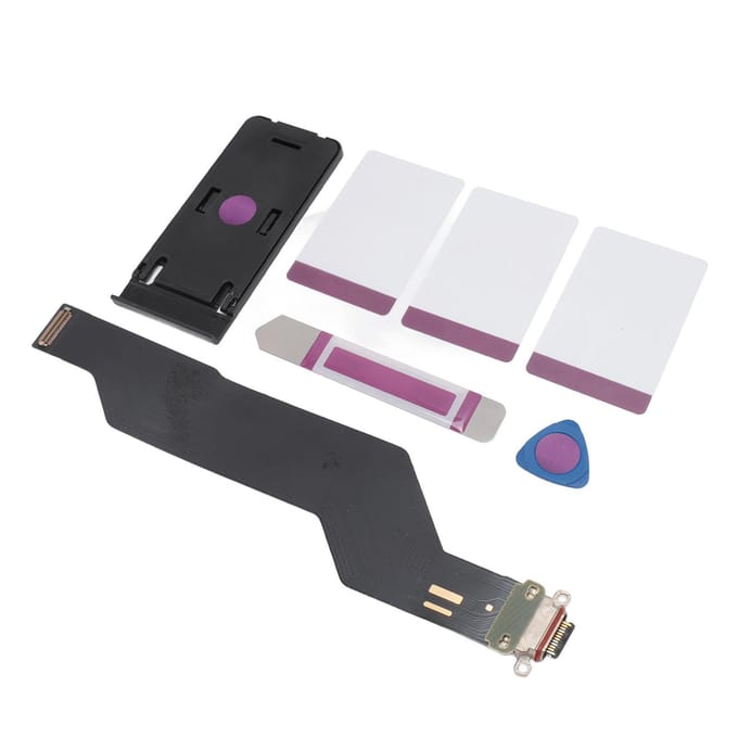 Dock Connector Vervanging voor OnePlus 7T USB C Oplader Laadpoort Dock Connector Flex Kabel Reparatieonderdelen met Gereedschap white