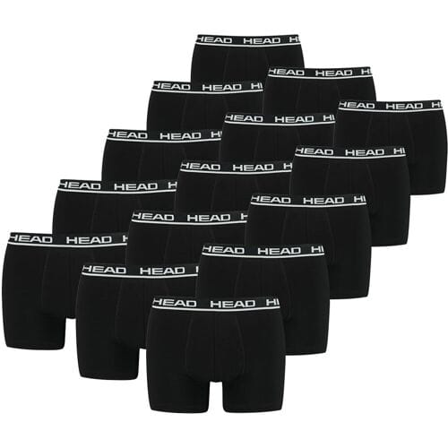 HEAD Boxershorts Basic Zwart- 15-Pack Zwart heren boxershorts - Maat M