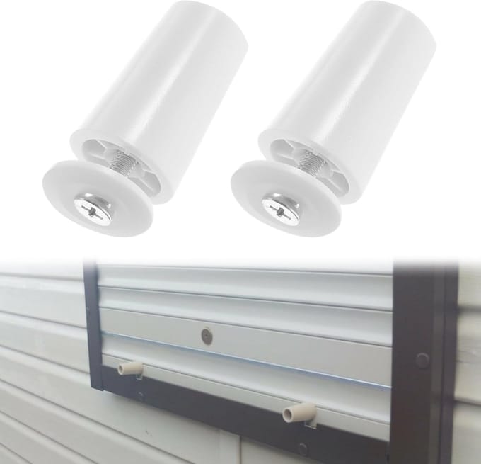 Aanslagbuffer stopper rolluiken - Buffer - Geluiddempend - 40 mm - Bescherming - Eindstop - Kunststof - Wit - Roldeur - Vloerbescherming - Geschikt voor Buiten