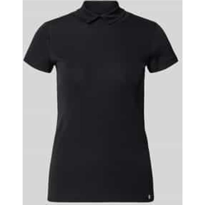 slim fit T-shirt met hoogsluitende polokraag