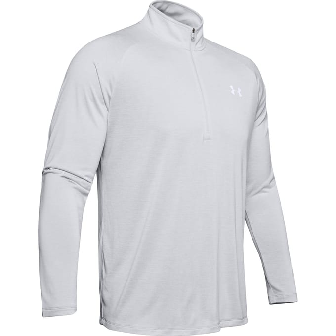 Under Armour UA Tech 2.0 1/2 Zip-GRY Heren Sporttrui - Halo Grijs - Wit