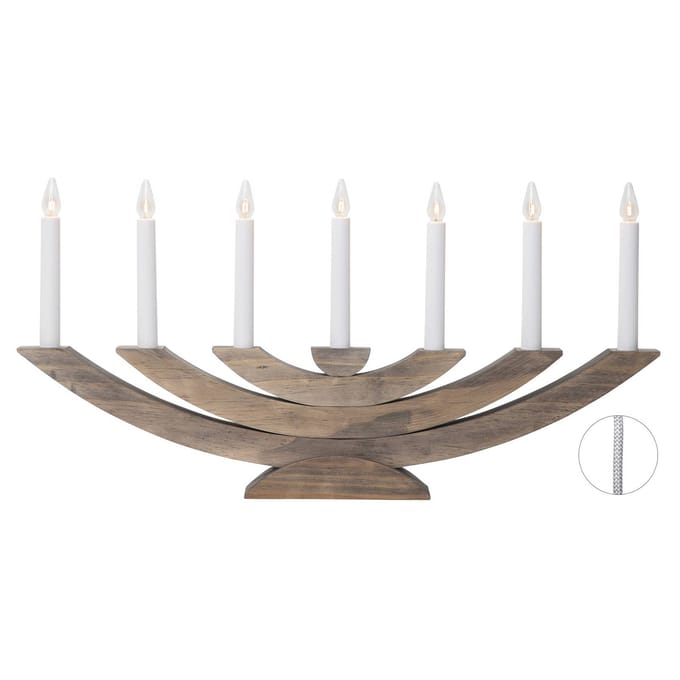 LED kandelaar Navida -bruin -lichtkleur: Warm Wit -Kerstdecoratie