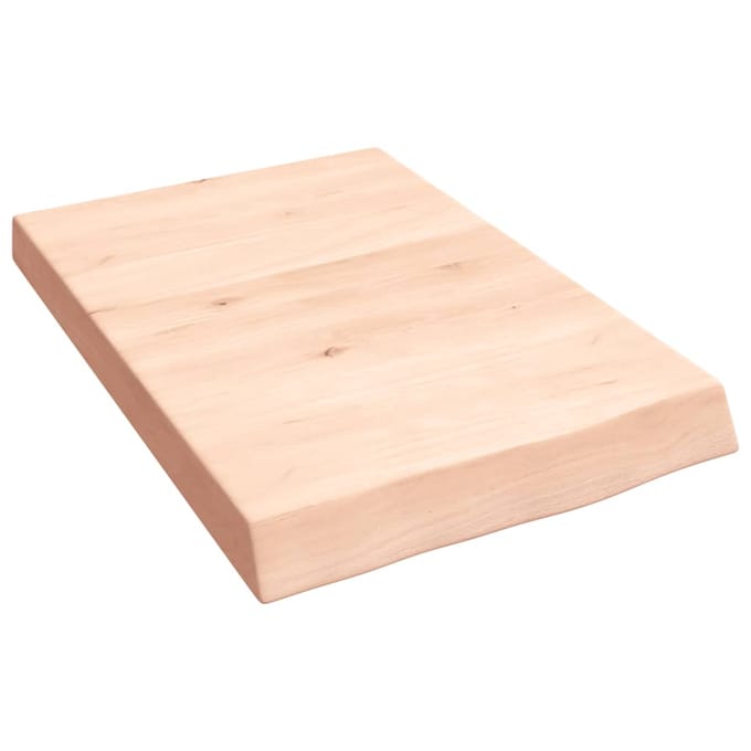 vidaXL - Wastafelblad - 40x60x(2-6) - cm - onbehandeld - massief - hout