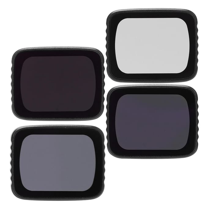 Ensemble de 4 filtres pour objectif de caméra de drone CPL ND8 ND16 ND32 pour drone Mavic Air 2S black