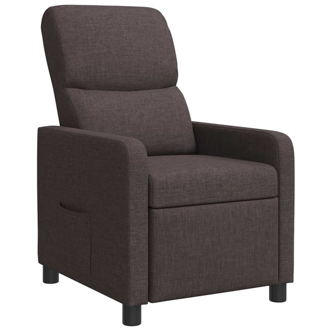 vidaXL - Recliner - Donkerbruin - Polyester