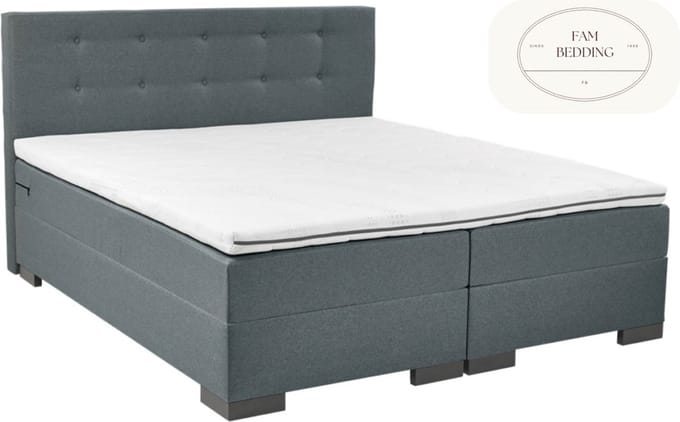2 Persoons Boxspringset Milou Antraciet 180x200