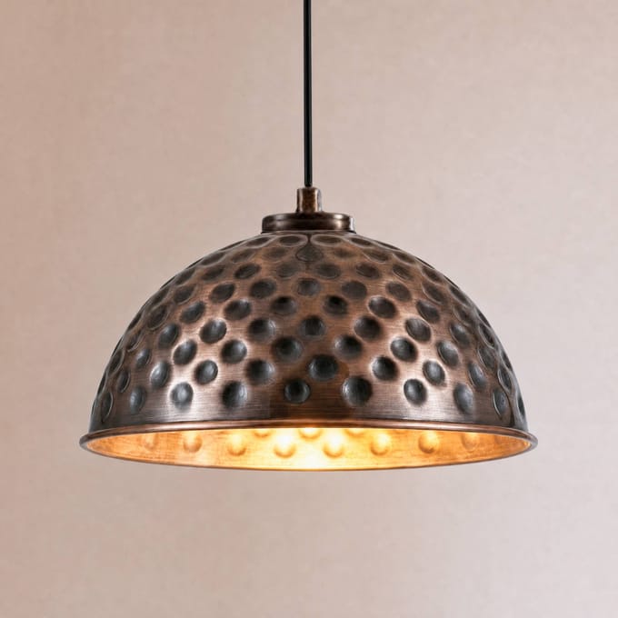 Opviq Hanglamp ECHO, koperkleurig, Ø 26 cm, metaal, E27