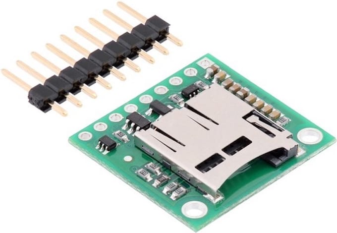 Breakout microSD Card with 3.3V Regulator and Level Shifters Pololu 2587