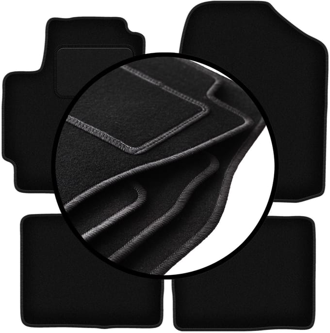 Complete set veloursmatten voor: Daihatsu Sirion III M300 hatchback (2004-2010)