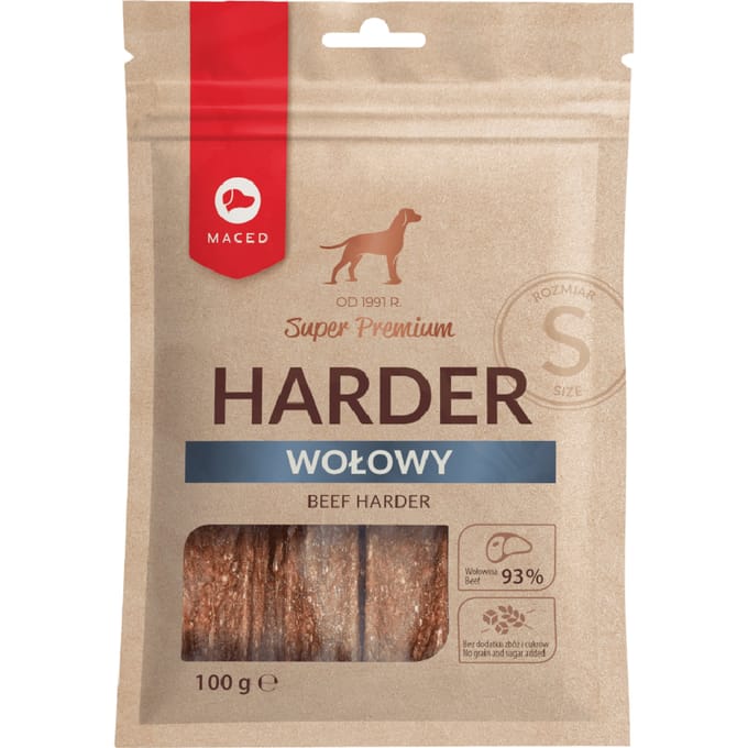 100g Maced Super Premium Harder Rundvlees Gr. S Hondensnacks