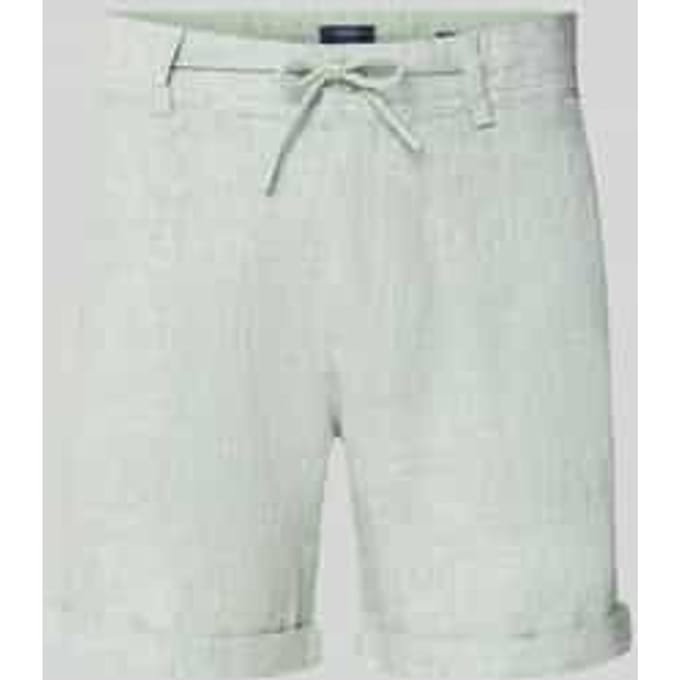 Linenshorts met strikceintuur en achterzakken