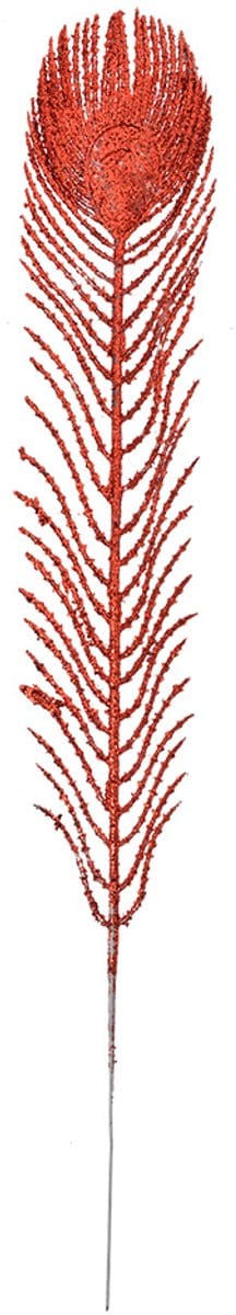 Clayre & Eef Decoratie Veer 7x42 cm Rood Kunststof