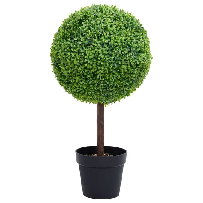 vidaXL - Kunstplant - met - pot - buxus - bolvorming - 71 - cm - groen