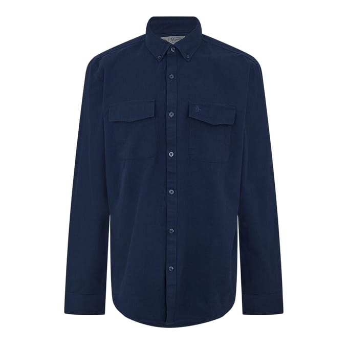 Original Penguin Heren Normaal Overhemd (Yale Blauw)
