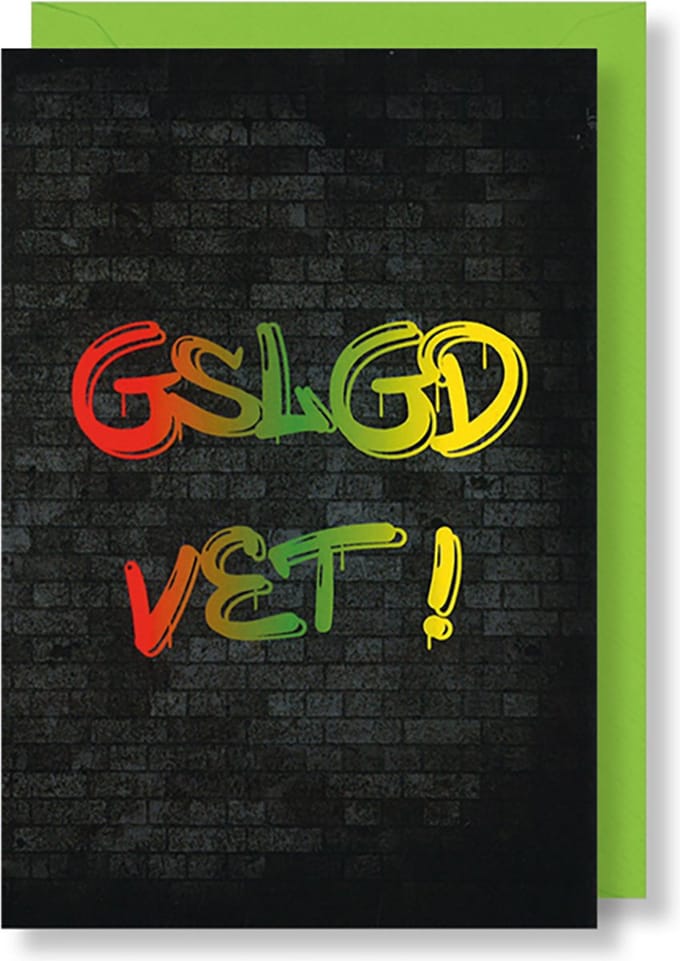 MGPcards - 6 Wenskaarten met gekleurde envelop - Geslaagd - Vet - 11,5 x 17 cm