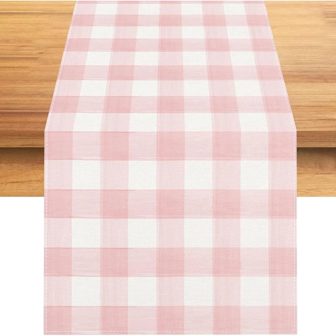 Blauw Witte Buffelruit Linnen Tafel Runner Wasbaar Commode Sjaal Bruiloft Feest Decor Herbruikbaar Keuken Eettafel Decor 150x33cm