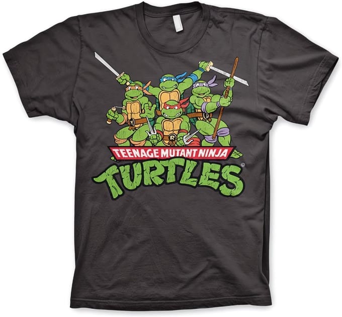 Teenage Mutant Ninja Turtles Heren Tshirt -M- Turtles Distressed Group Grijs