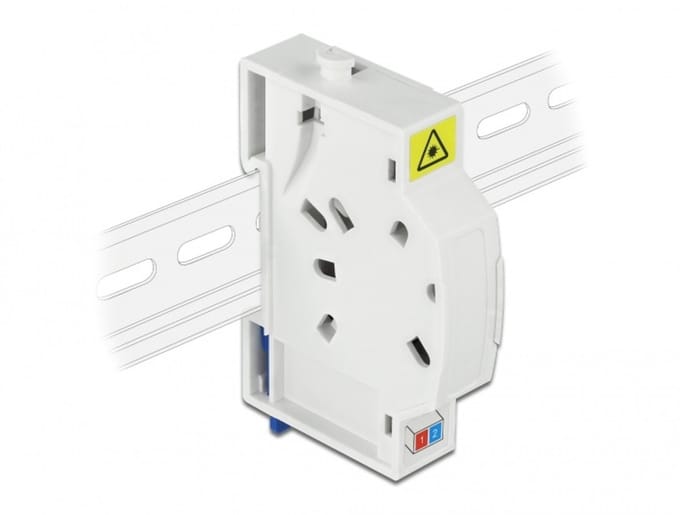 Delock Optical Fiber Connection Box for DIN Rail 2 x SC Simplex or LC Duplex