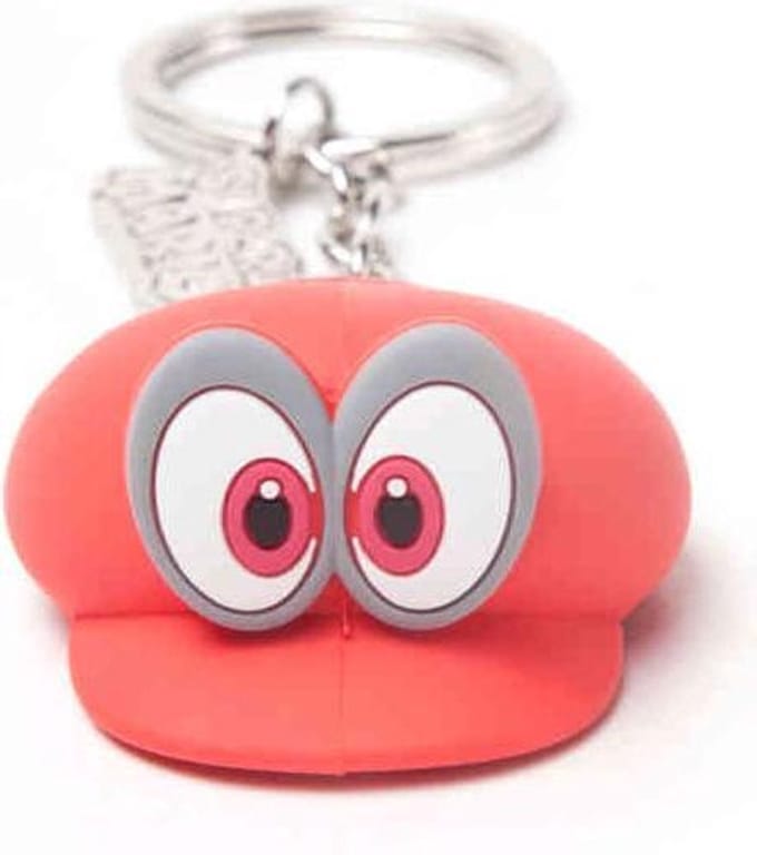 Super Mario - Odyssey Hat 3D rubberen sleutelhanger rood