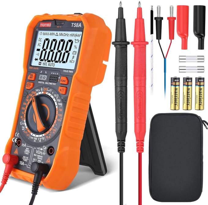 Digitale Multimeter TRMS 9999 - Handmatig Bereik voor AC/DC Metingen
