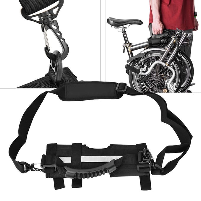 Universele Stepper Handvat Handvat Riem voor Vouwfiets Fietsaccessoire black
