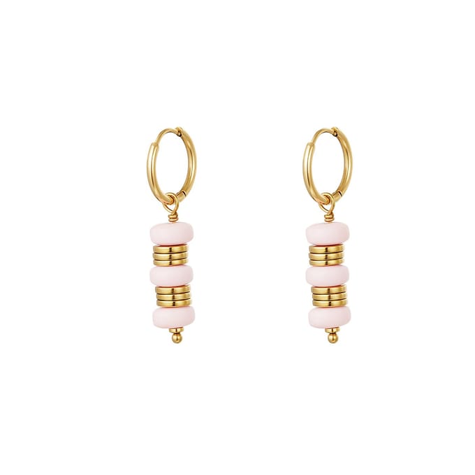 Oorbellen Yehwang Dangling roze  - #summergirls collection