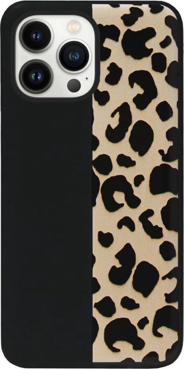 ADEL Siliconen Back Cover Softcase Hoesje Geschikt voor iPhone 13 Pro Max - Luipaard Bruin