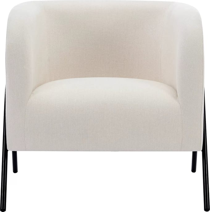 Vente-unique Fauteuil van beige stof BLINODA