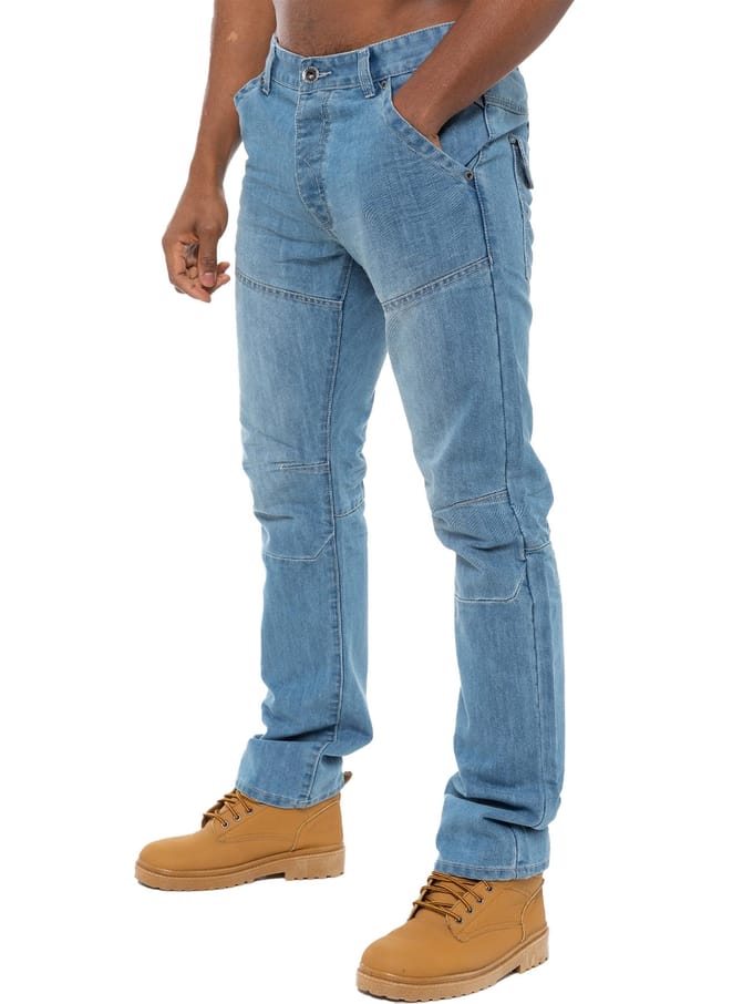 Enzo Denim Jeans Rechte Pijp Heren - Hemelsblauw