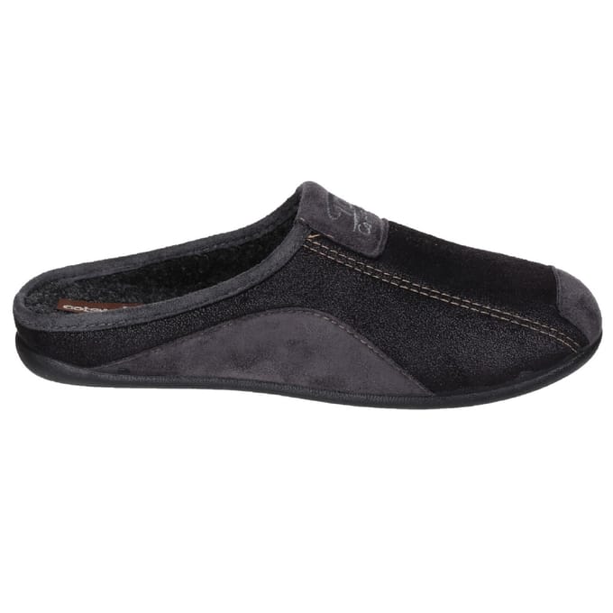 Cotswold Heren Westwell Slip On Mule Slippers (Zwart)