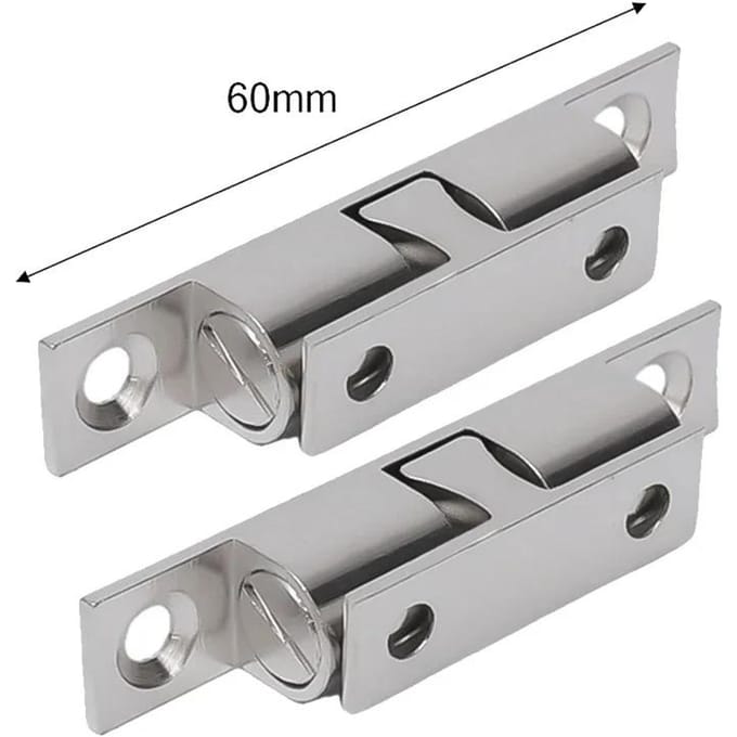 1 stuks Meubeldeur Kogelvanger Messing Dubbele Roller Veer Kogelvanger Sluitingen Kast Deur Verstelbare Spanning Sluiting 60mm