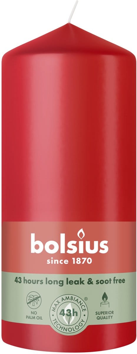 Bolsius Stompkaars 130/68 Delicate Red (1 stuk)