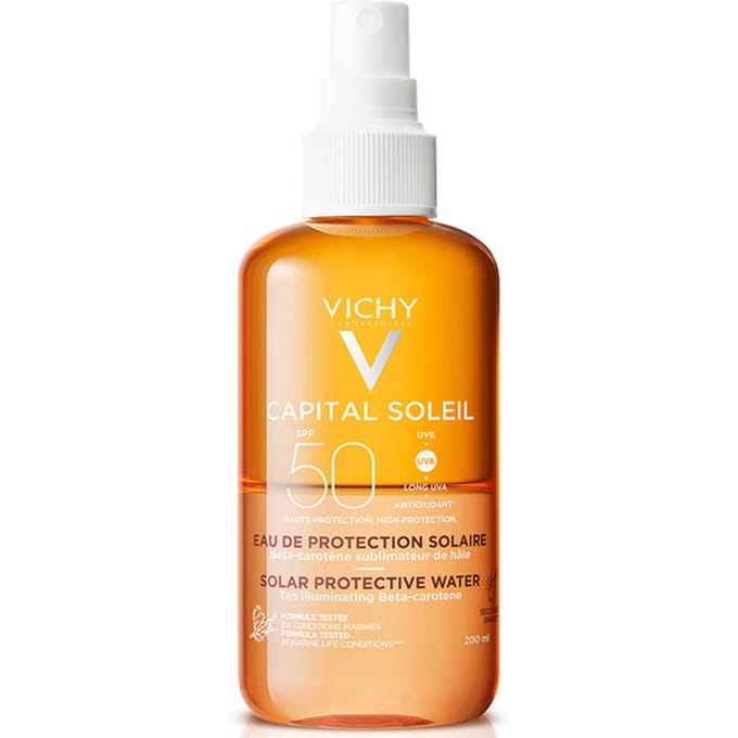 Vichy Capital Soleil SPF50 Zonbeschermend Water Optimale Bruine Teint - Lichaam 200ml