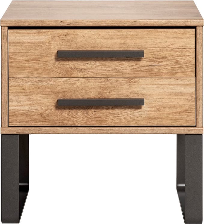 B Bright Nachtkast Craft 2 laden - 40 x 48 x 43 cm - eiken