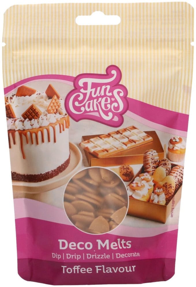 FunCakes Deco Melts Toffeesmaak - 250g - Smeltsnoep - Cupcake Decoratie - Lollies - Snoepjes