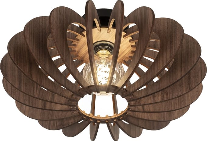 Lumidora Plafondlamp 75085 - Plafonniere - TARENTE - E27 - Zwart - Bruin - Metaal - ⌀ 46 cm