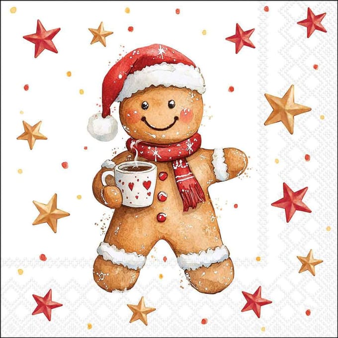 Servetten "Cocoa and cookie" 33x33 cm