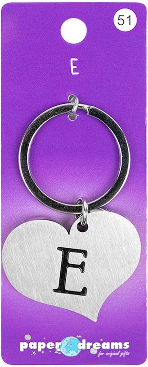 Hart sleutelhanger - E